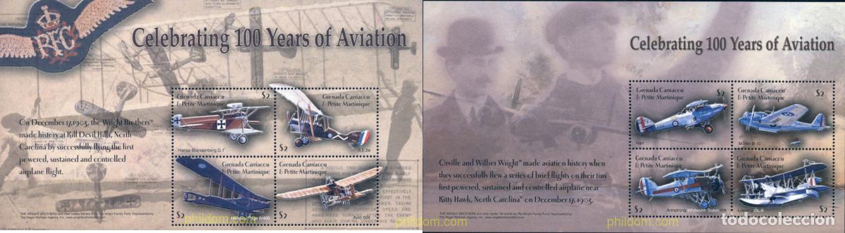 Sellos: 228720 MNH GRANADA GRANADINAS 2003 CENTENARIO DE LA AVIACION