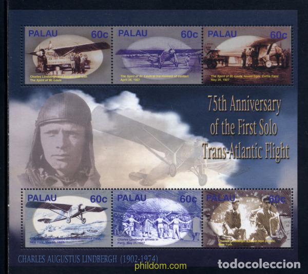 Francobolli: 349896 MNH PALAU 2003 75 ANIVERSARIO DE LA PRIMERA TRAVESIA DEL ATLANTICO NORTE SIN ESCALA