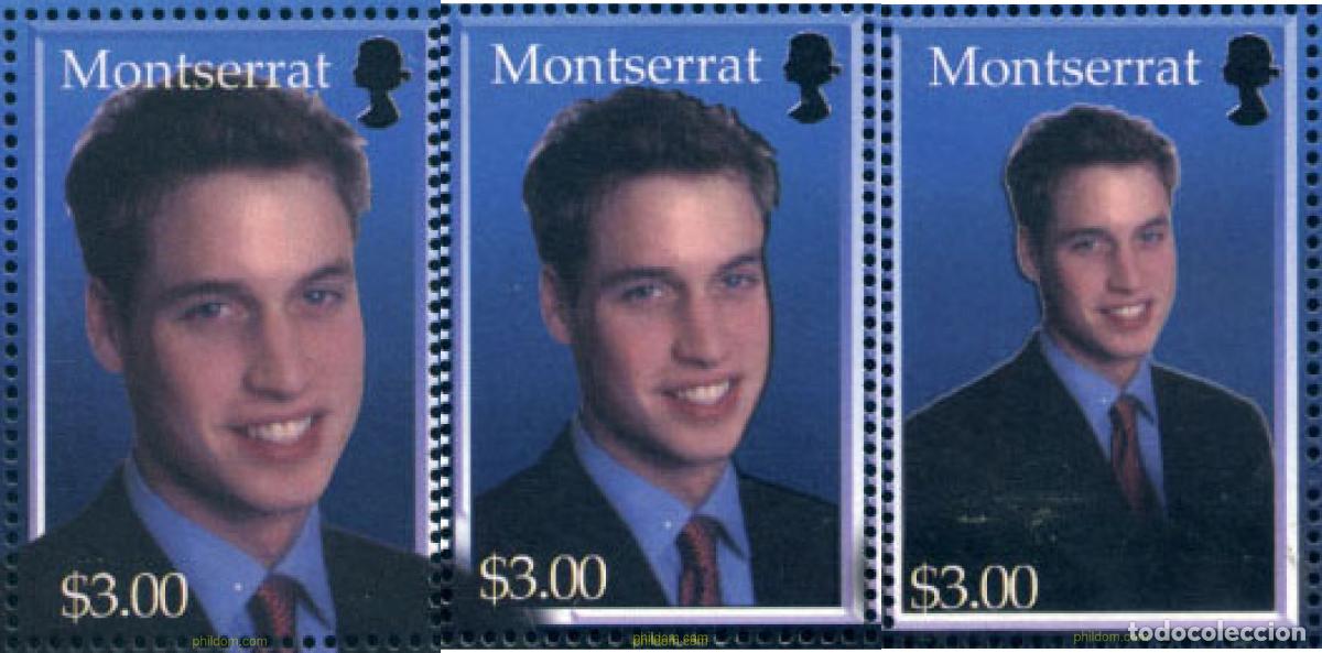 Sellos: 133318 MNH MONTSERRAT 2003 21 ANIVERSARIO DEL NACIMIENTO DEL PRINCIPE GUILLERMO