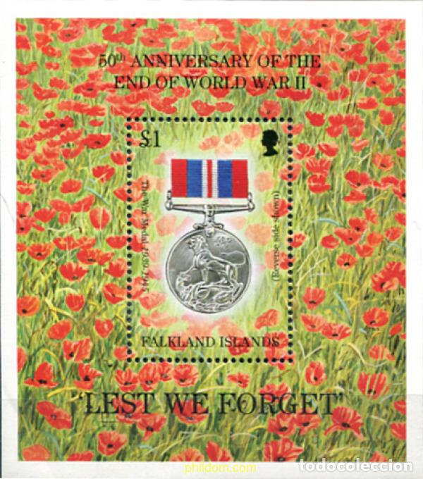 Sellos: 133364 MNH FALKLAND 1995 50 ANIVERSARIO DEL FIN DE LA SEGUNDA GUERRA MUNDIAL