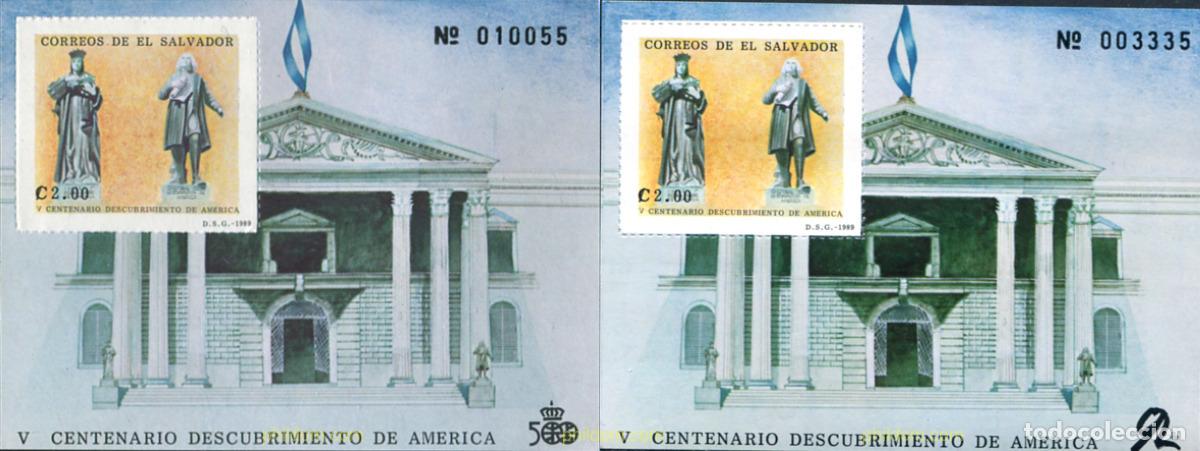 Sellos: 134223 MNH EL SALVADOR 1989 500 ANIVERSARIO DEL DESCUBRIMIENTO DE AMERICA