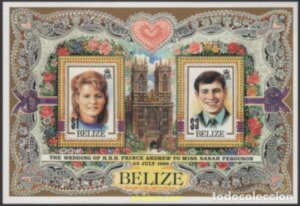 Timbres: 135312 MNH BELIZE 1986 BODA DEL PRINCIPE ANDRES Y MISS SARAH FERGUSON