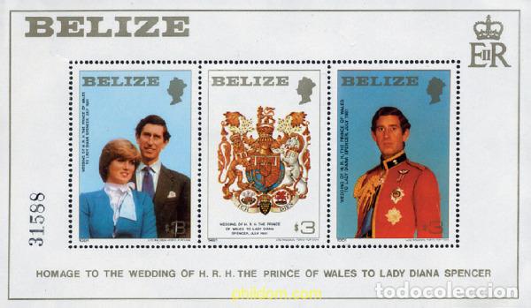 Timbres: 135307 MNH BELIZE 1981 BODA DEL PRINCIPE CARLOS Y LADY DIANA SPENCER