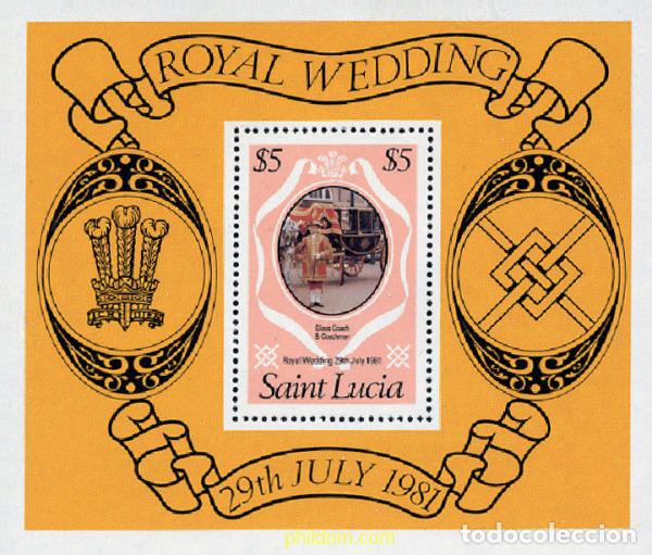 Sellos: 135352 MNH SANTA LUCIA 1981 BODA DEL PRINCIPE CARLOS Y LADY DIANA SPENCER