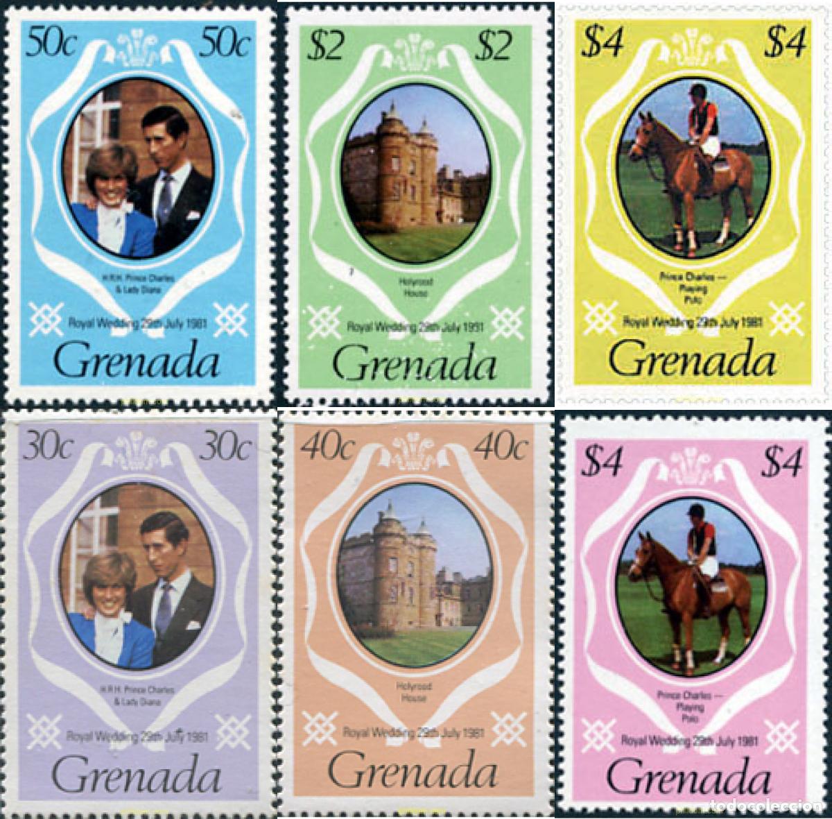 Sellos: 135317 MNH GRANADA 1981 BODA DEL PRINCIPE CARLOS Y LADY DIANA SPENCER