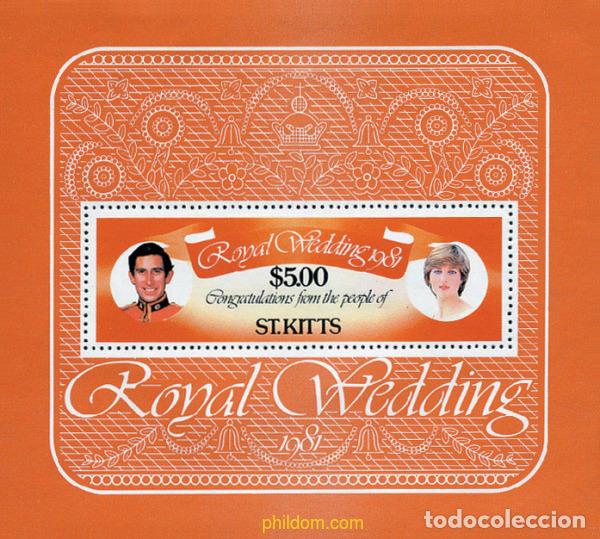 Sellos: 135390 MNH SAN KITTS 1981 BODA DEL PRINCIPE CARLOS Y LADY DIANA SPENCER