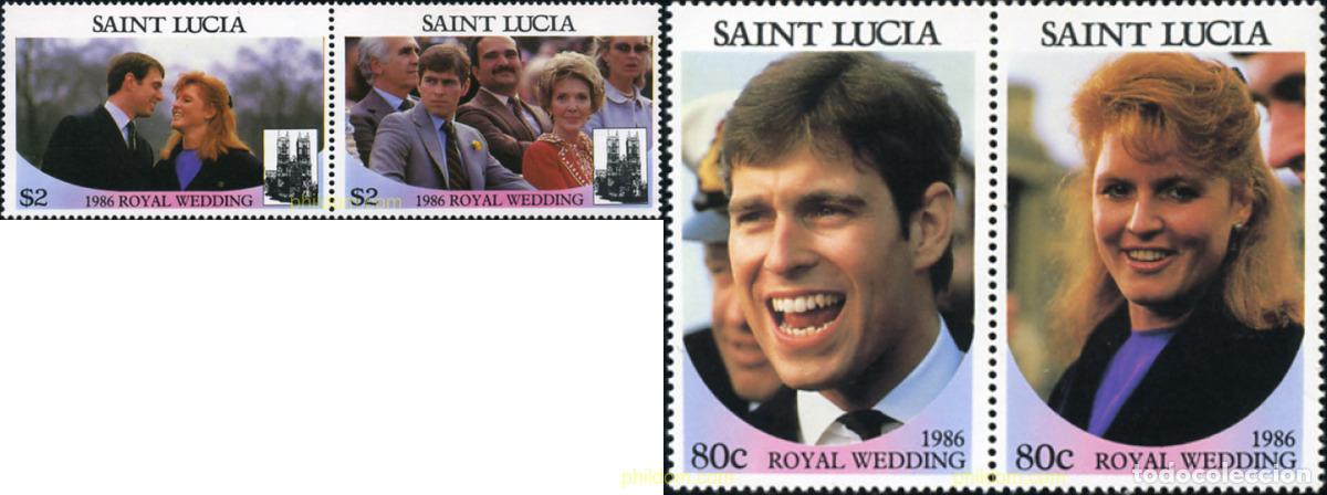 Sellos: 135359 MNH SANTA LUCIA 1986 BODA DEL PRINCIPE ANDRES Y MISS SARAH FERGUSON