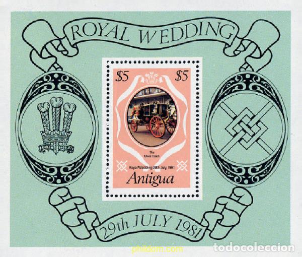 Sellos: 135414 MNH ANTIGUA 1981 BODA DEL PRINCIPE CARLOS Y LADY DIANA SPENCER
