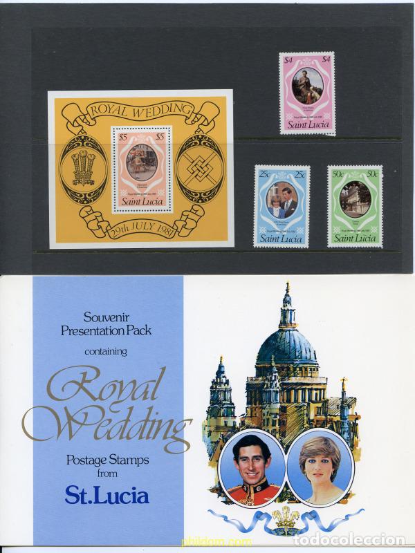 Sellos: 231399 MNH SANTA LUCIA 1981 BODA DEL PRINCIPE CARLOS Y LADY DIANA SPENCER