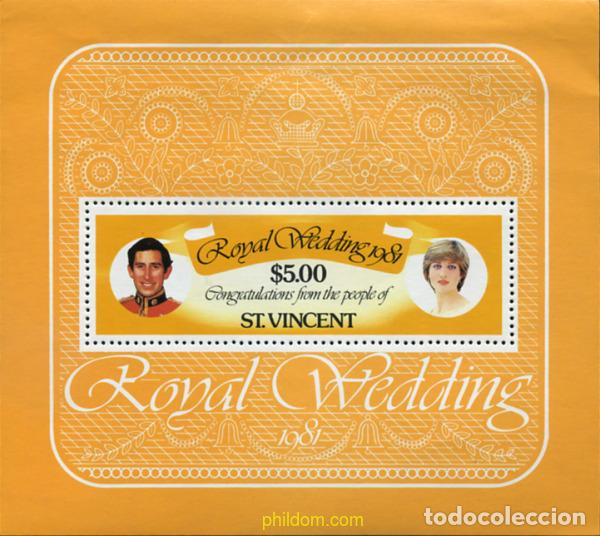 Sellos: 135493 MNH SAN VICENTE 1981 BODA DEL PRINCIPE CARLOS Y LADY DIANA SPENCER