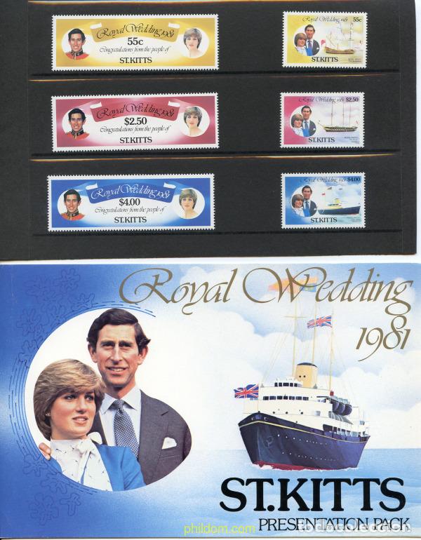Sellos: 231407 MNH SAN KITTS 1981 BODA DEL PRINCIPE CARLOS Y LADY DIANA SPENCER