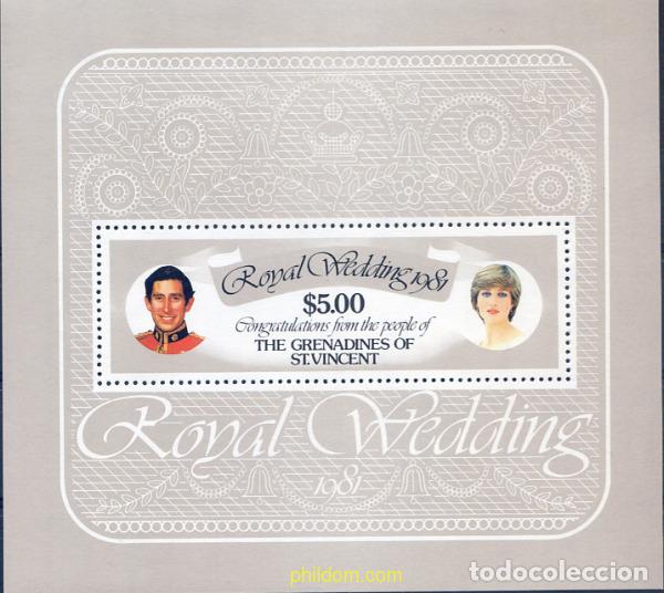 Sellos: 135514 MNH SAN VICENTE GRANADINAS 1981 BODA DEL PRINCIPE CARLOS Y LADY DIANA SPENCER