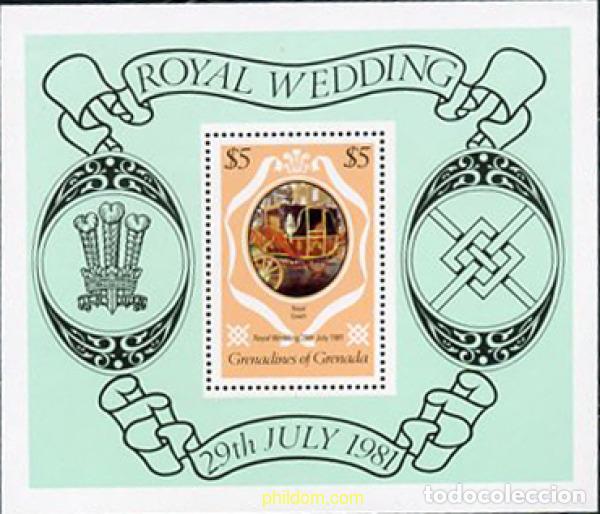 Sellos: 135539 MNH GRANADA GRANADINAS 1981 BODA DEL PRINCIPE CARLOS Y LADY DIANA SPENCER