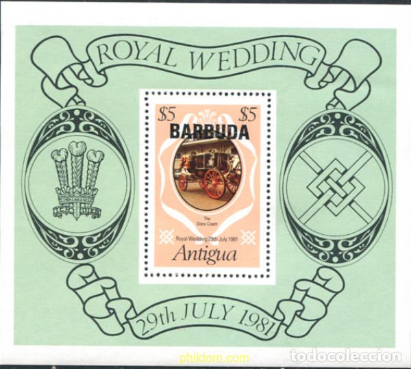 Sellos: 135557 MNH BARBUDA 1981 BODA DEL PRINCIPE CARLOS Y LADY DIANA SPENCER
