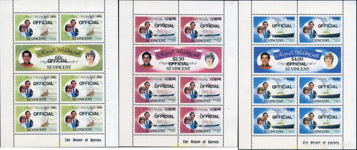 Sellos: 231401 MNH SAN VICENTE 1982 BODA DEL PRINCIPE CARLOS Y LADY DIANA SPENCER