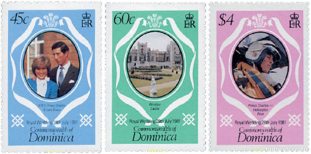Sellos: 135465 MNH DOMINICA 1981 BODA DEL PRINCIPE CARLOS Y LADY DIANA SPENCER