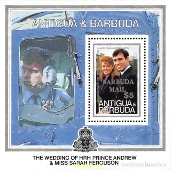 Sellos: 135571 MNH BARBUDA 1986 BODA DEL PRINCIPE ANDRES Y MISS SARAH FERGUSON