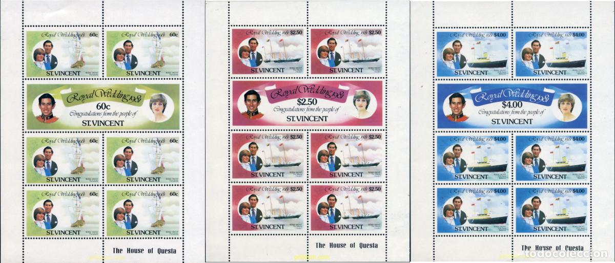 Sellos: 135492 MNH SAN VICENTE 1981 BODA DEL PRINCIPE CARLOS Y LADY DIANA SPENCER