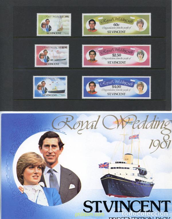 Sellos: 157571 MNH SAN VICENTE 1981 BODA DEL PRINCIPE CARLOS Y LADY DIANA SPENCER