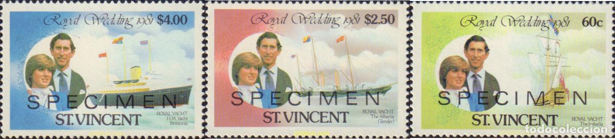 Sellos: 566322 MNH SAN VICENTE 1981 BODA DEL PRINCIPE CARLOS Y LADY DIANA SPENCER