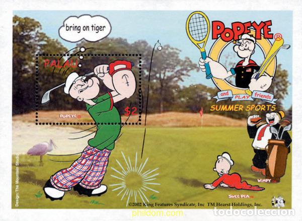 Sellos: 135887 MNH PALAU 2002 POPEYE