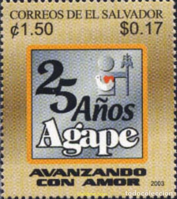 Sellos: 136436 MNH EL SALVADOR 2003 25 ANIVERSARIO DE AGAPE