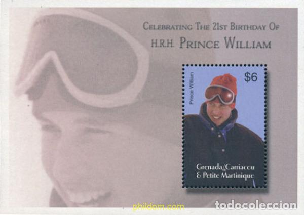Briefmarken: 137154 MNH GRANADA GRANADINAS 2003 21 ANIVERSARIO DEL NACIMIENTO DEL PRINCIPE GUILLERMO