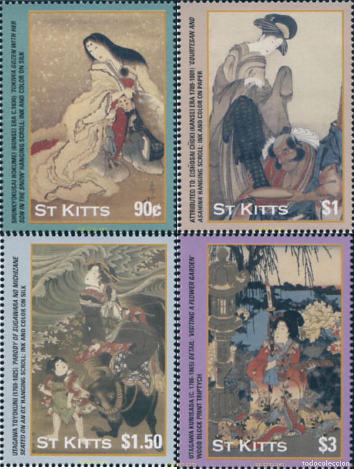 Briefmarken: 137720 MNH SAN KITTS 2003 ARTE JAPONES