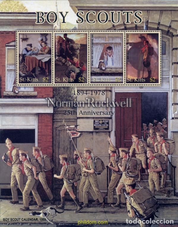 Briefmarken: 236558 MNH SAN KITTS 2003 25 ANIVERSARIO DE LA MUERTE DE NORMAN ROCKWELL