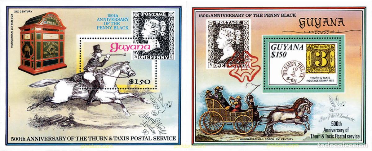 Briefmarken: 372672 MNH GUYANA 1990 150 ANIVERSARIO DEL PRIMER SELLO
