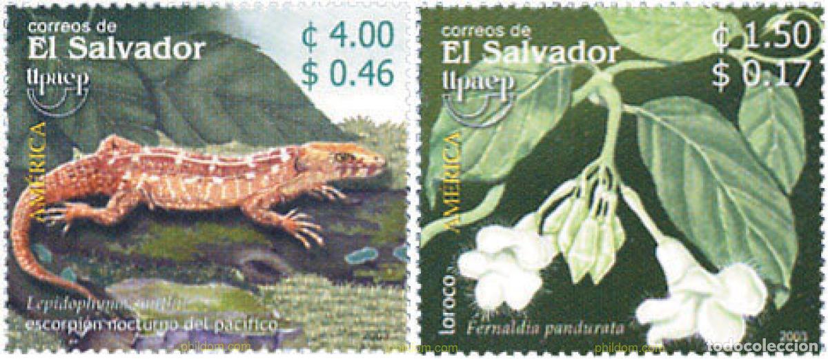 Stamps: 148352 MNH EL SALVADOR 2003 AMERICA-UPAEP 2003 - FLORA Y FAUNA AUTOCTONA
