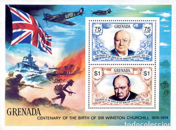 Stamps: 144090 MNH GRANADA 1974 CENTENARIO DEL NACIMIENTO DE SIR WINSTON CHURCHILL