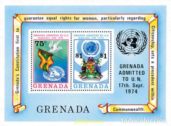 Sellos: 144111 MNH GRANADA 1975 ADMISION A LA ONU - Foto 1
