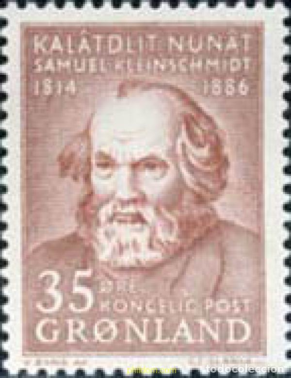 Stamps: 144705 MNH GROENLANDIA 1964 150 ANIVERSARIO DEL NACIMIENTO DE SAMUEL KLEINSCHMIDT