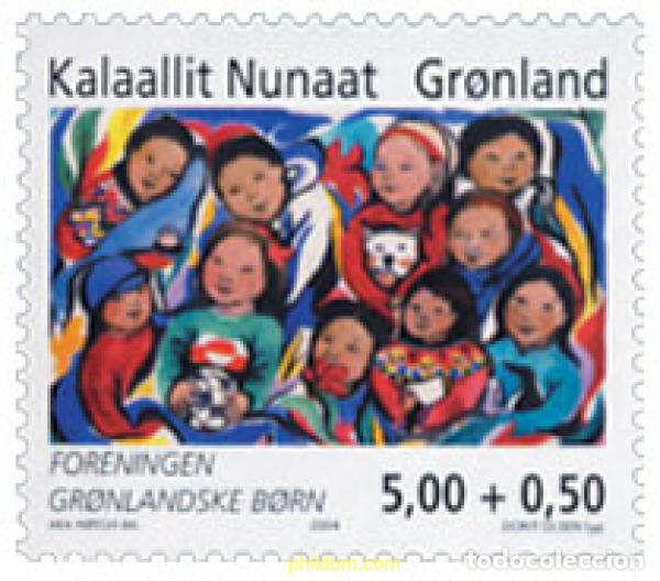 Sellos: 144846 MNH GROENLANDIA 2004 80 ANIVERSARIO DE LA ASOCIACION PARA LOS NI&Ntilde;OS DE GROENLANDIA
