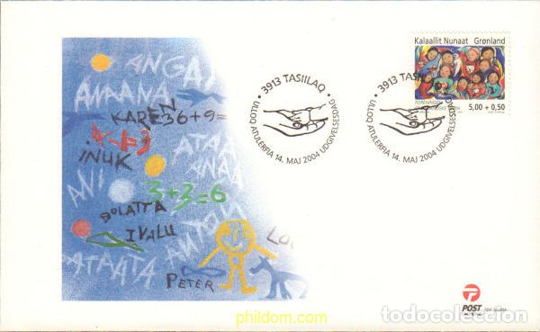 Sellos: 368049 MNH GROENLANDIA 2004 80 ANIVERSARIO DE LA ASOCIACION PARA LOS NI&Ntilde;OS DE GROENLANDIA