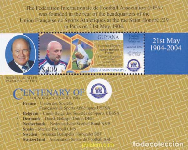 Sellos: 147430 MNH GUYANA 2004 CENTENARIO DE LA FIFA - Foto 1