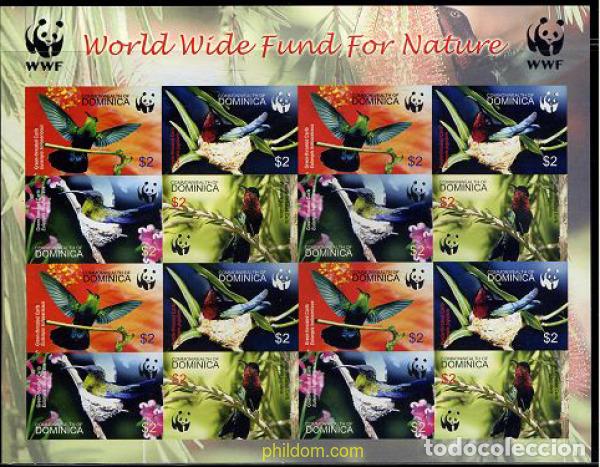 Sellos: 203570 MNH DOMINICA 2005 WWF. COLIBRI
