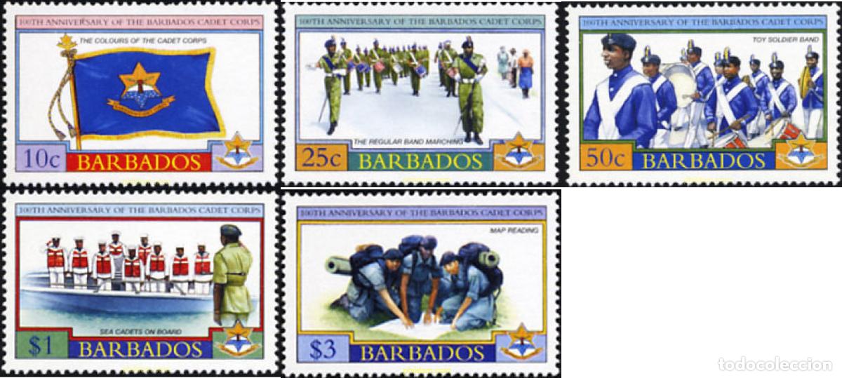 Briefmarken: 149302 MNH BARBADOS 2004 CENTENARIO DEL CUERPO DE CADETES