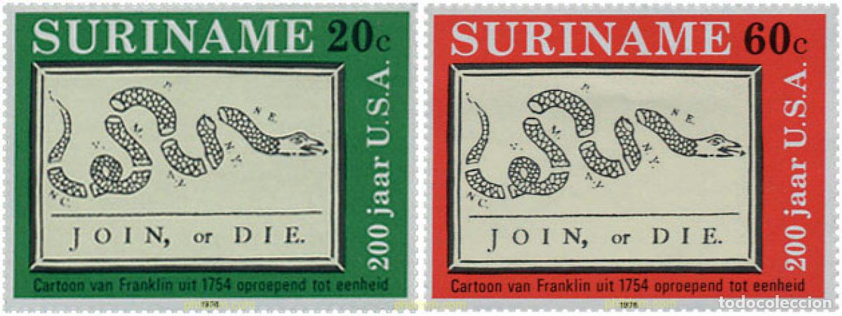 Briefmarken: 149660 MNH SURINAM 1976 BICENTENARIO DE LA INDEPENDENCIA DE LOS ESTADOS UNIDOS