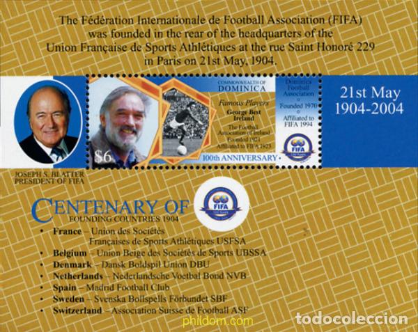 Briefmarken: 149678 MNH DOMINICA 2004 CENTENARIO DE LA FIFA