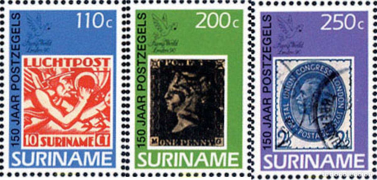 Briefmarken: 149703 MNH SURINAM 1990 LONDON 90. EXPOSICION FILATELICA INTERNACIONAL