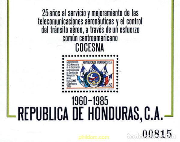 Francobolli: 151083 MNH HONDURAS 1987 25 ANIVERSARIO DE LA COCESNA