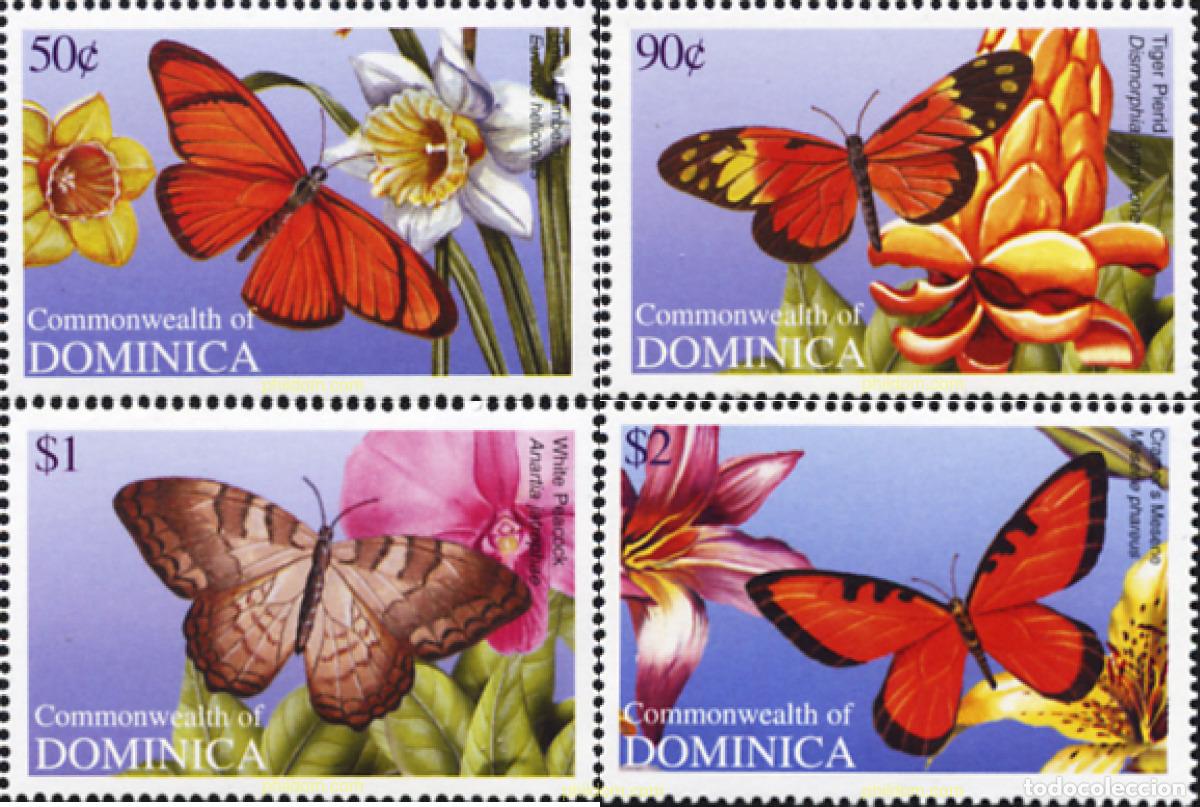Sellos: 152047 MNH DOMINICA 2004 MARIPOSAS DE DOMINICA