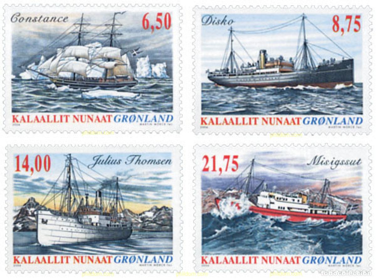 Sellos: 153244 MNH GROENLANDIA 2004 BARCOS