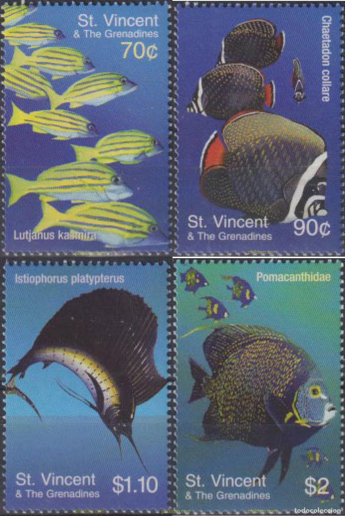 Timbres: 153470 MNH SAN VICENTE 2003 FAUNA MARINA DEL CARIBE