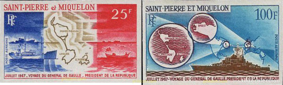 Timbres: 154196 MNH SAN PEDRO Y MIQUELON 1967 VIAJE DEL GENERAL DE GAULLE