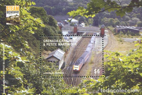 Sellos: 154351 MNH GRANADA GRANADINAS 2004 BICENTENARIO DE LOS TRENES A VAPOR