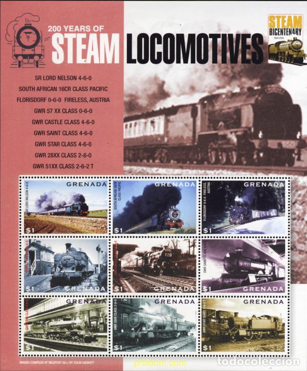 Sellos: 154328 MNH GRANADA 2004 200 ANIVERSARIO DE LA LOCOMOTORA A VAPOR