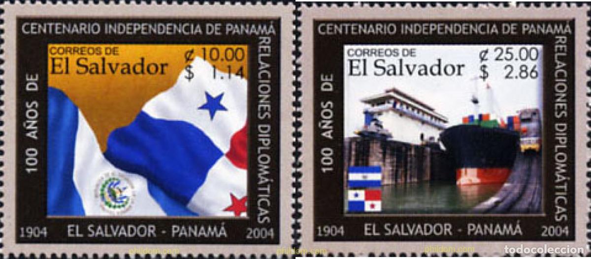 Timbres: 154975 MNH EL SALVADOR 2004 CENTENARIO DE LAS RELACIONES DIPLOMATICAS CON PANAMA